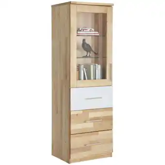 XXXLutz Vitrine in vollmassiv erle weiß, erlefarben Angebot