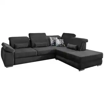 XXXLutz Ecksofa mit schlaffunktion in velours anthrazit Angebot