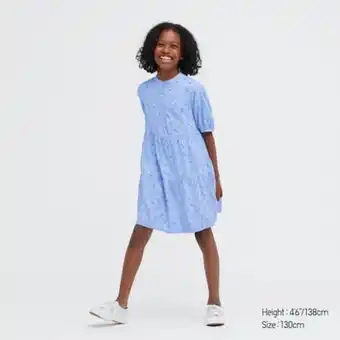 UNIQLO Girls flower printed short sleeved dress Angebot