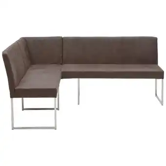 XXXLutz Eckbank 200/160 cm in braun, edelstahlfarben Angebot