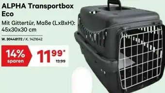 Lagerhaus Alpha Transportbox Eco 45x30x30 cm Angebot