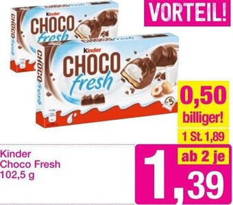 Sutterlüty Kinder Choco Fresh 102,5 g Angebot