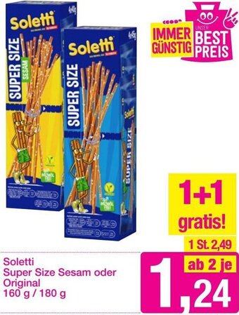 Sutterlüty Soletti Super Size Sesam oder Original 160 g/ 180 g Angebot