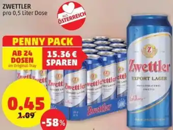 PENNY Zwettler 0,5 Liter Angebot