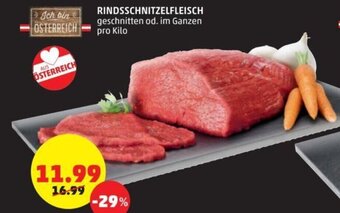 PENNY Rindsschnitzelfleisch pro Kilo Angebot