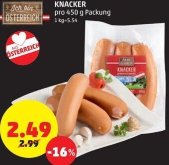 PENNY Knacker 450 g Angebot
