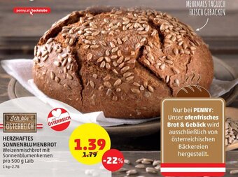 PENNY Herzhaftes Sonnenblumenbrot 500 g Angebot