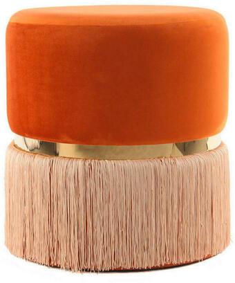 XXXLutz Hocker in metall, textil, holzwerkstoff orange, goldfarben, champagner Angebot