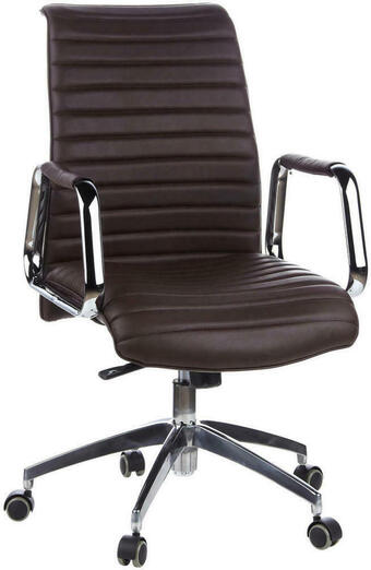 XXXLutz Chefsessel in lederlook silberfarben, dunkelbraun Angebot