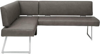 XXXLutz Eckbank 137/219 cm in braun, edelstahlfarben Angebot