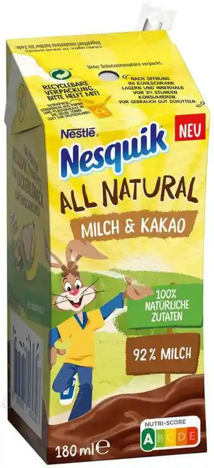 Billa Nestlé nesquik drink all natural Angebot