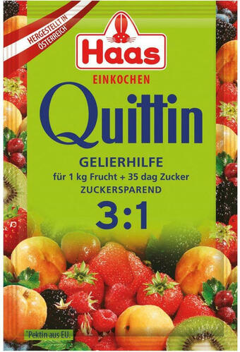 Billa Haas quittin 3:1 gelierhilfe zuckersparend Angebot