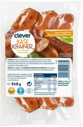 Billa Clever käsekrainer Angebot
