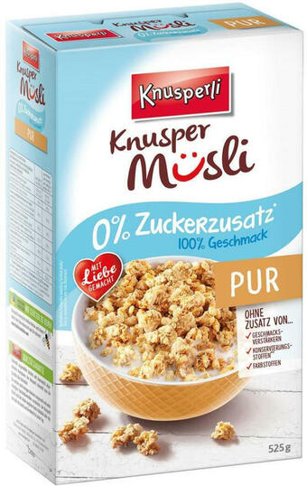Billa Knusperli pur knuspermüsli ohne zuckerzusatz Angebot