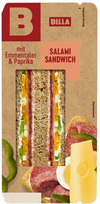 Billa Billa beste pause salami-emmentaler sandwich Angebot