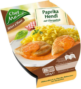 Billa Chef menü paprikahendl mit spätzle Angebot