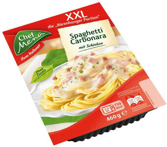 Billa Chef menü xxl spaghetti carbonara Angebot