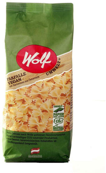 Billa Wolf grießfarfalle vegan Angebot
