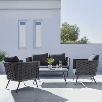 Mömax Loungegarnitur 'gianni' inkl. auflagen & kissen, grau Angebot