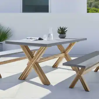 Mömax Gartentisch 'timo' ca. 180x90cm, aus akazie, grau Angebot