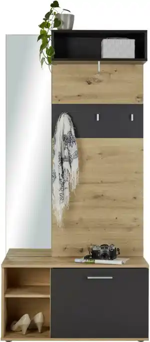 Mömax Garderobe in grau/eichefarben Angebot