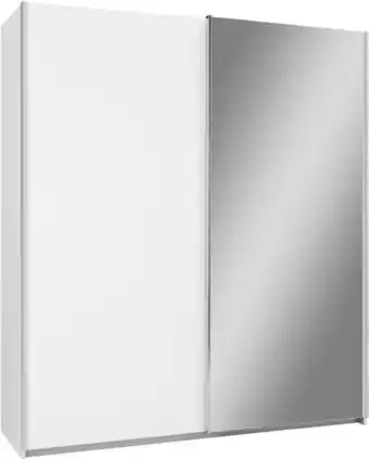 Mömax Schwebetürenschrank in weiß mit spiegel Angebot