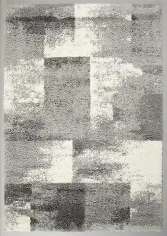 Mömax Hochflorteppich quadrat in grau/weiß ca. 160x230cm Angebot