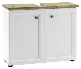 Mömax Waschbeckenunterschrank in weiss/eichefarbe 'toskana' Angebot