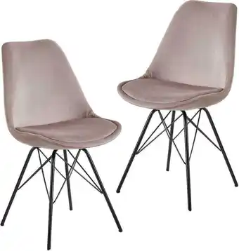Mömax Esszimmerstuhl 'wl6.179' , 2 - er set , samtrosa Angebot