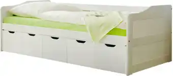 Mömax Stauraumbett 'maria' aus kiefer, weiß Angebot
