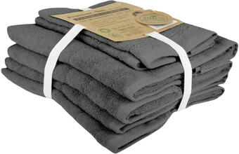 Mömax Handtuch set caithana bio baumwolle in anthrazit, 6 stk. Angebot