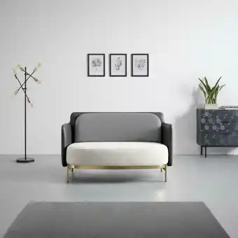 Sofa 'manila', dunkelgrau/creme