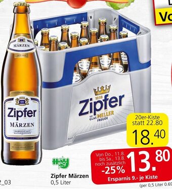 Spar Zipfer Märzen 0,5 Liter Angebot