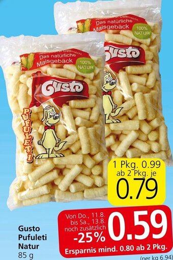 Spar Gusto Pufuleti Natur 85 g Angebot