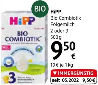 dm HiPP Bio Combiotik Folgemilch 2 oder 3 500 g Angebot