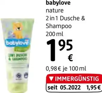 dm babylove Nature 2 in 1 Dusche & Shampoo 200 ml Angebot