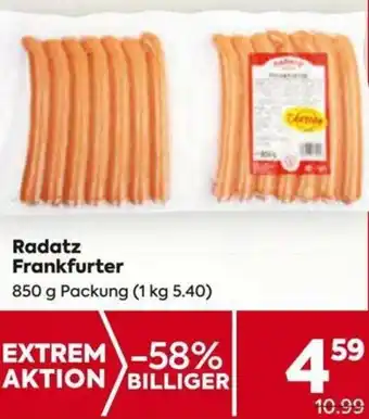 Billa Radatz Frankfurter 850 g Angebot