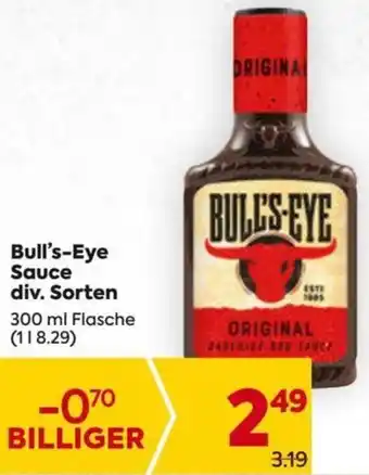 Billa Bull's-Eye Sauce 300 ml Angebot