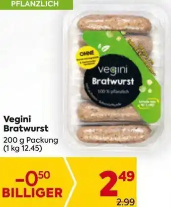Billa Vegini Bratwurst 200 g Angebot