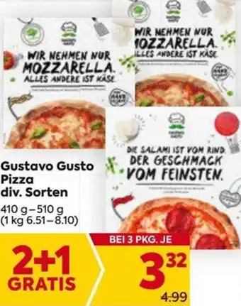 Billa Gustavo Gusto Pizza 410 g-510 g Angebot