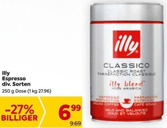 Billa Illy Espresso 250 g Angebot