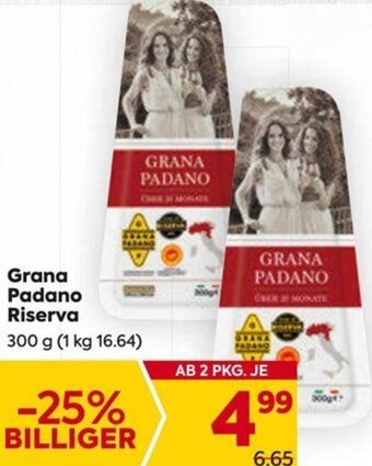 Billa Grana Padano Riserva 300 g Angebot