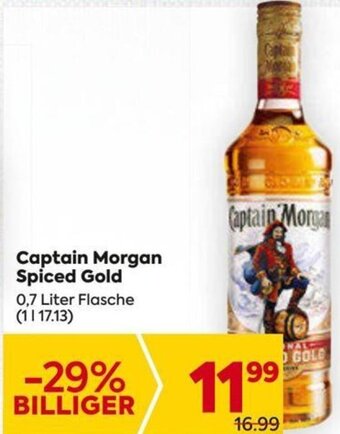Billa Captain Morgan Spiced Gold 0,7 Liter Angebot