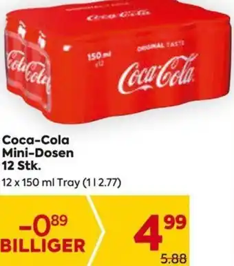 Billa Coca-Cola Mini-Dosen 12 Stk. 12 x 150 ml Angebot