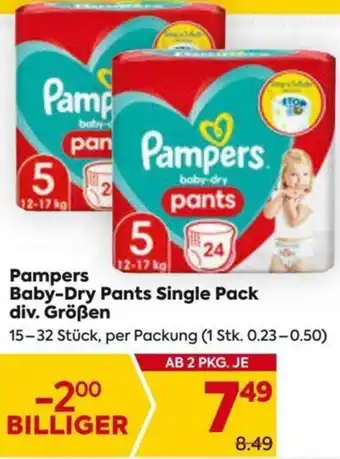 Billa Pampers Baby-Dry Pants Single Pack Angebot