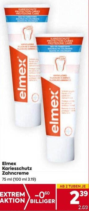 Billa Elmex Kariesschutz Zahncreme 75 ml Angebot