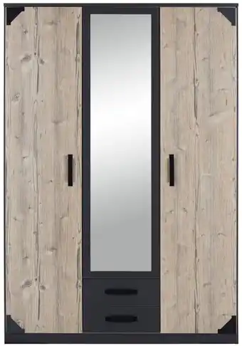 Möbelix Drehtürenschrank mit spiegel + laden 135 cm bochum, graphit Angebot