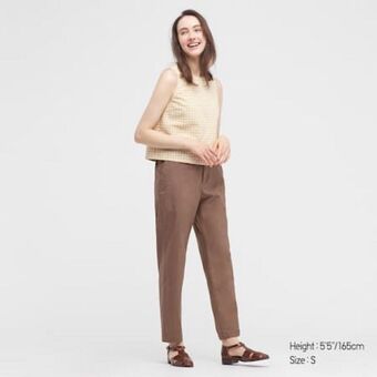 UNIQLO Linen cotton blend tapered trousers Angebot