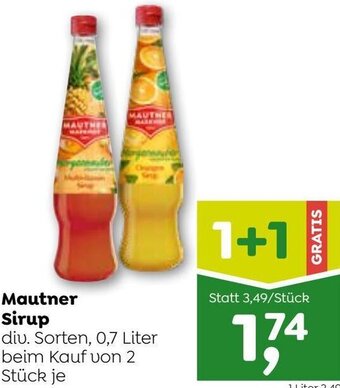 ADEG Mautner Sirup 0,7 Liter Angebot