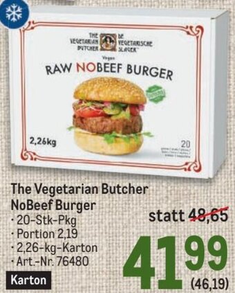 Metro The Vegetarian Butcher NoBeef Burger Angebot